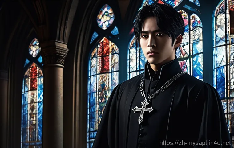 신비아파트 레온의 숨겨진 비밀 - **Prompt: The Cold Prince Exorcist with Latent Power**
    "A young, handsome male exorcist named Le...