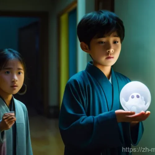 신비아파트 글로벌 인기 요인 - **Prompt:** A vibrant, cinematic animated scene featuring Hari and Doori Koo, two brave elementary s...