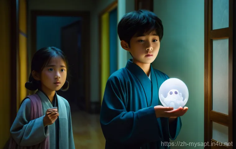 신비아파트 글로벌 인기 요인 - **Prompt:** A vibrant, cinematic animated scene featuring Hari and Doori Koo, two brave elementary s...