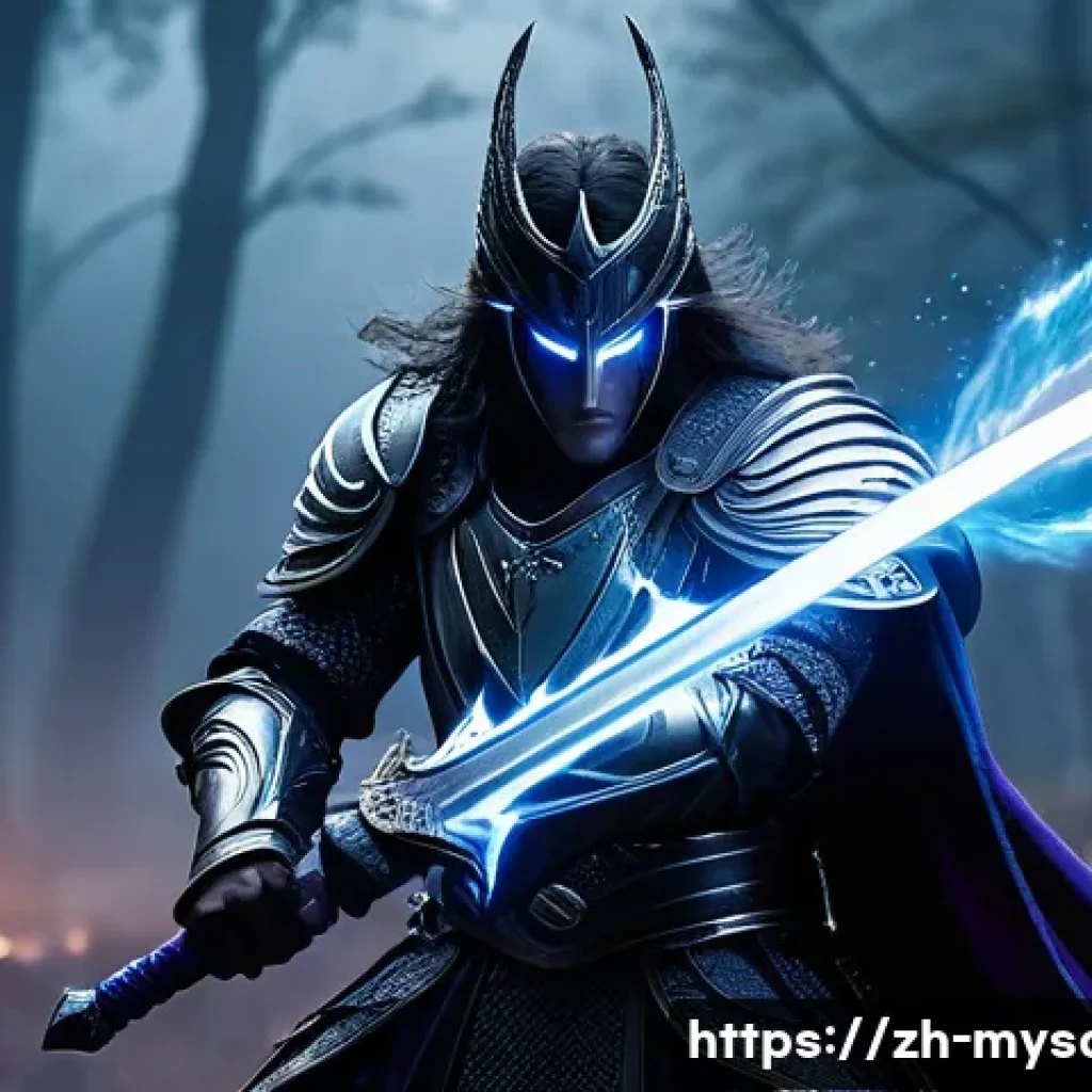 신비아파트 캐릭터별 기술 모음 - A dynamic battle scene featuring Yasha wielding his soul-infused “Netherworld Sword Technique,” clad...