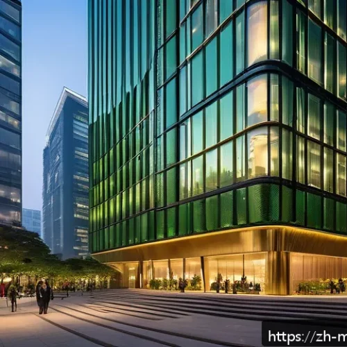 신비아파트 제작자의 의도 - A stunning modern skyscraper inspired by a traditional treasure chest shape, featuring smooth golden...